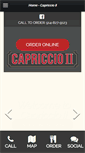 Mobile Screenshot of capriccio2pizza.com